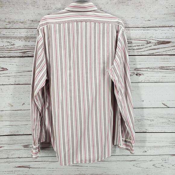 Polo by Ralph Lauren Men's Pink Striped Cotton Regent Custom Fit Shirt XL - Picture 11 of 13